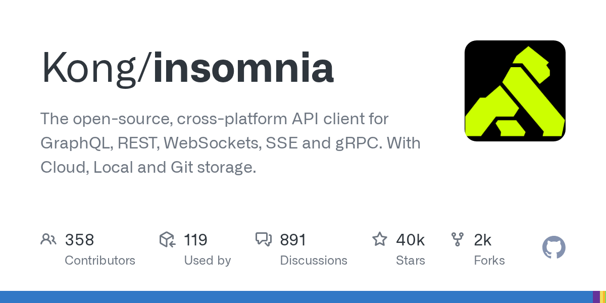 Insomnia 仓库卡片
