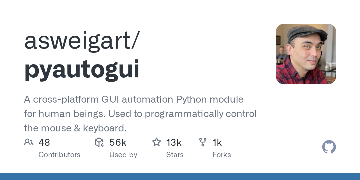 PyAutoGUI 仓库卡片