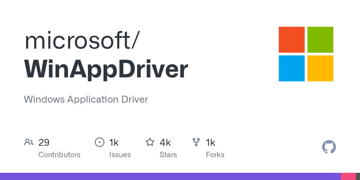 WinAppDriver 仓库卡片